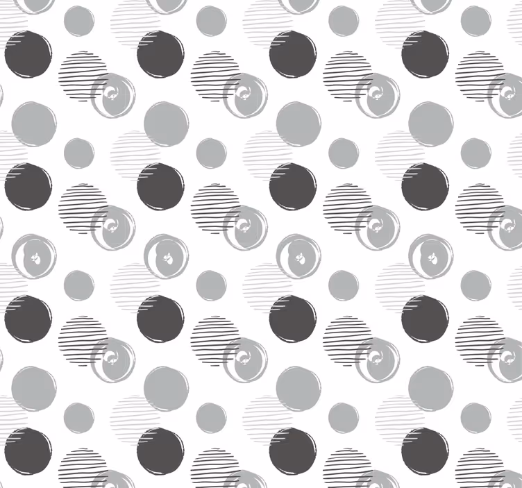Gray circles pattern kitchen roller blind - TenStickers