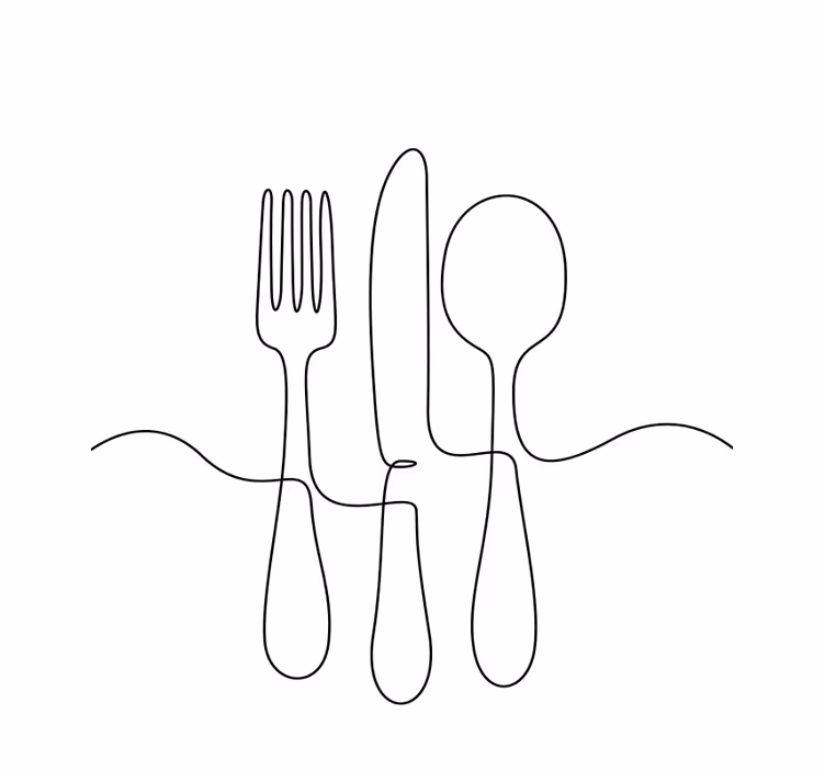 Culinary instruments kitchen roller blind - TenStickers