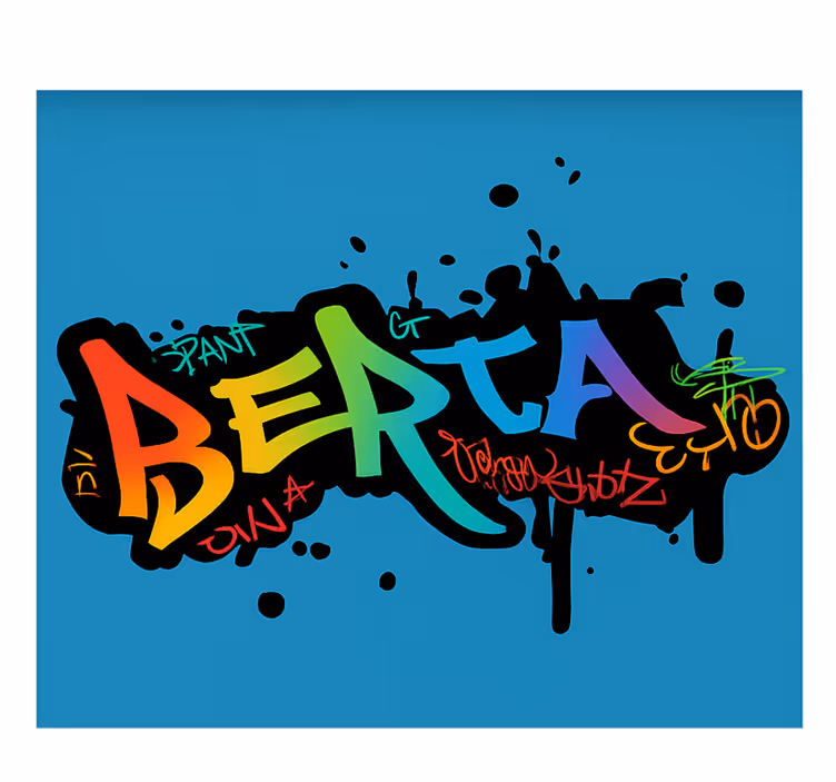 Custom colorful graffiti children room roller blind - TenStickers