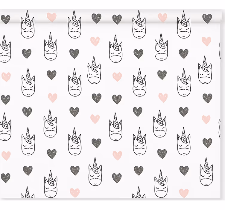 Nordic unicorns pattern children room roller blind - TenStickers