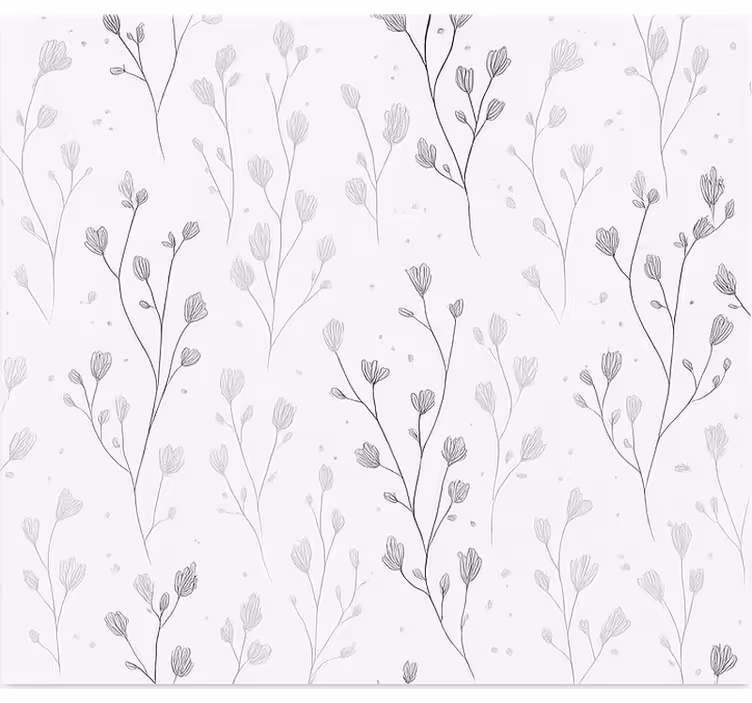 Minimalist botanical branches living room roller blind - TenStickers