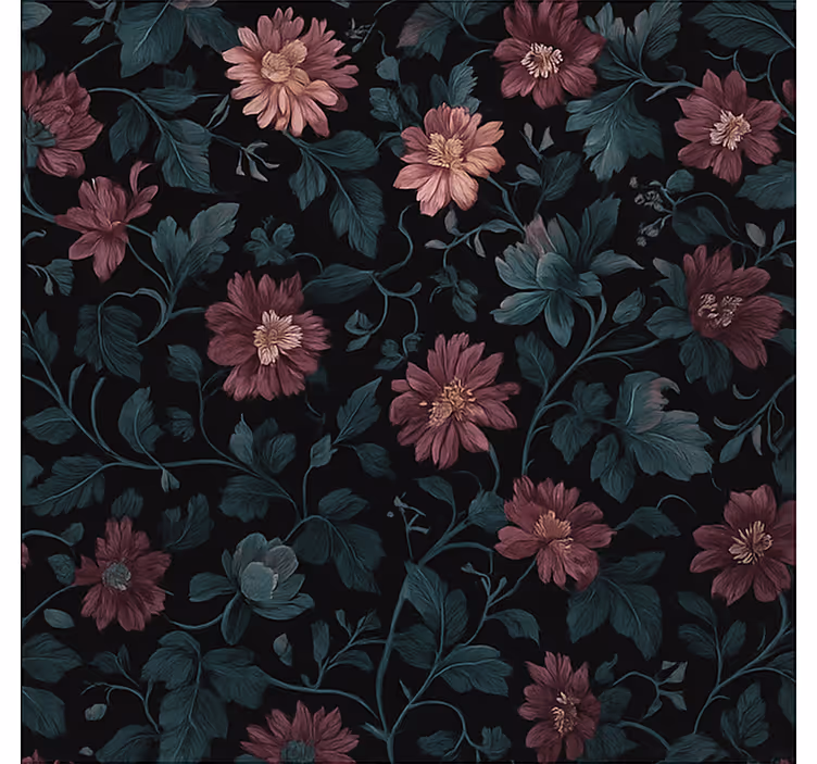 Dark vintage botanicals home office roller blind - TenStickers