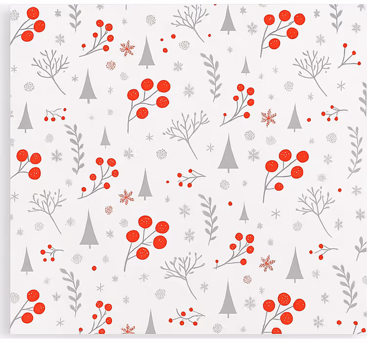 Vintage Christmas Pattern living room roller blind - TenStickers