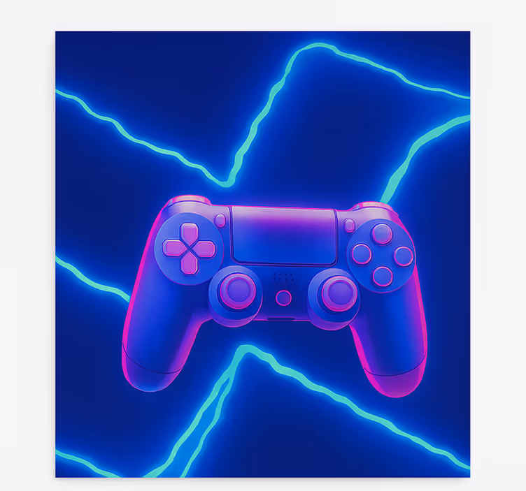 3D Neon X controller geek roller blind - TenStickers