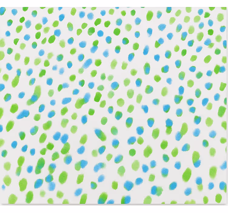 Blue and green dots teenage bedroom roller blind - TenStickers