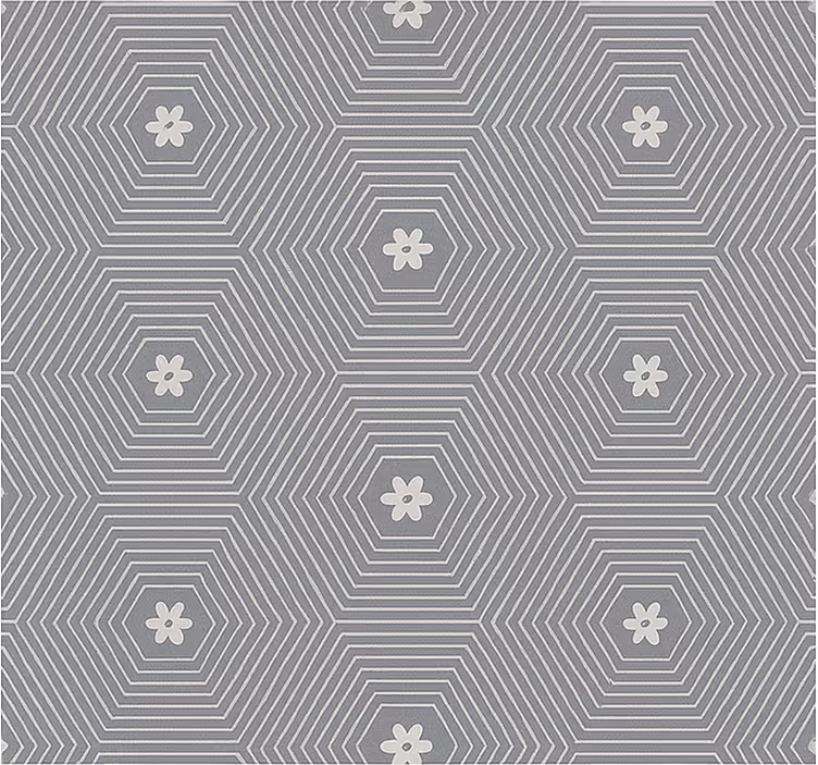 Gray Hexagon Geometric teenage bedroom roller blind - TenStickers