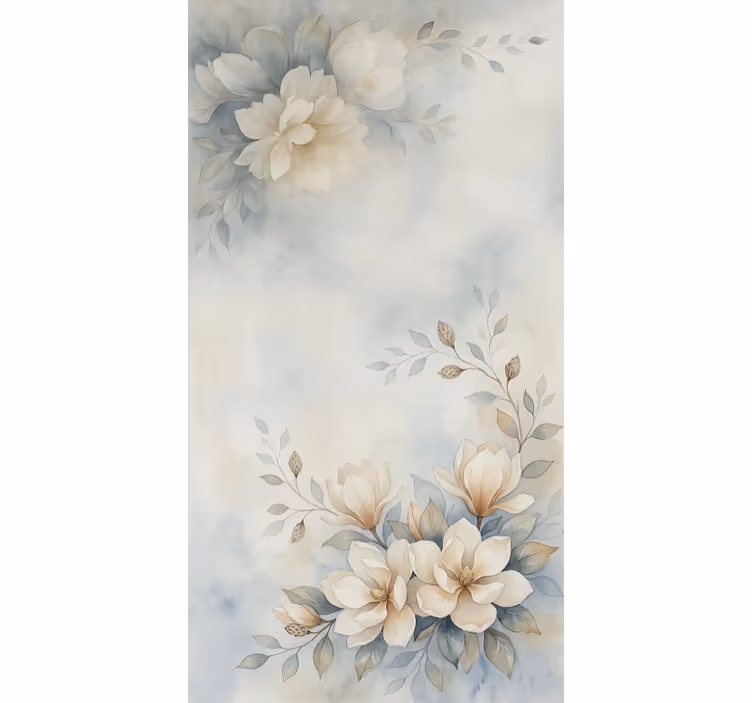 Watercolour gracy flowers teenage bedroom roller blind - TenStickers