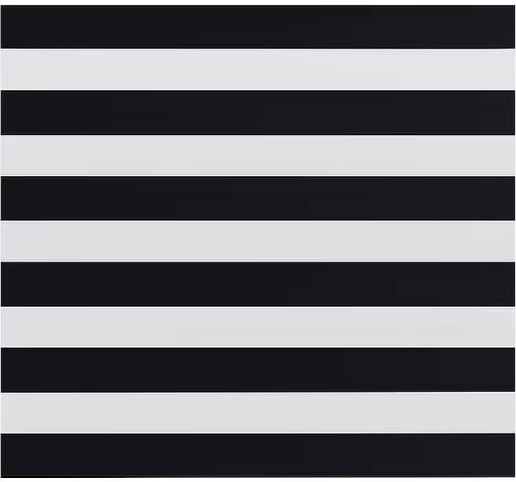 Black and transparent stripped  dining room roller blind - TenStickers