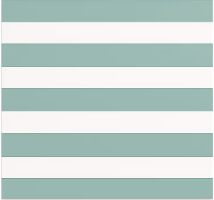 Teal green striped dining room roller blind - TenStickers