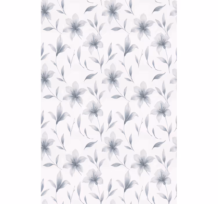 Watercolour lillies florals  dining room roller blind - TenStickers