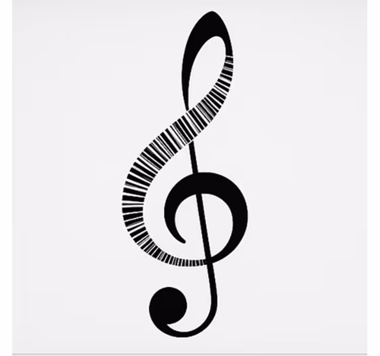 music note  teenage bedroom roller blind - TenStickers