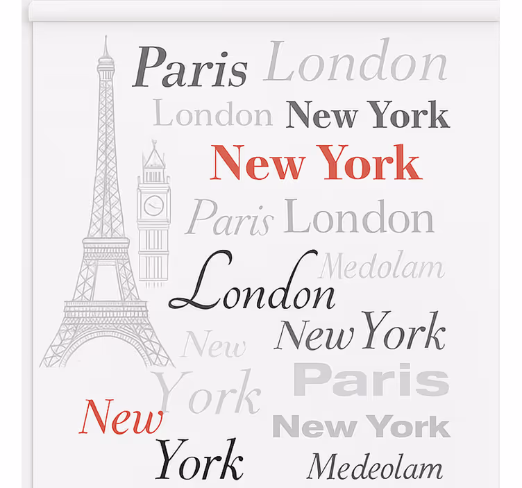 New york teenage bedroom roller blind - TenStickers