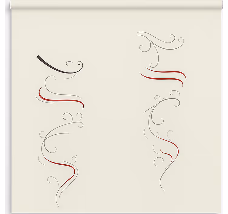 Scandinavian roller blind abstract floral multicolor spiral - TenStickers