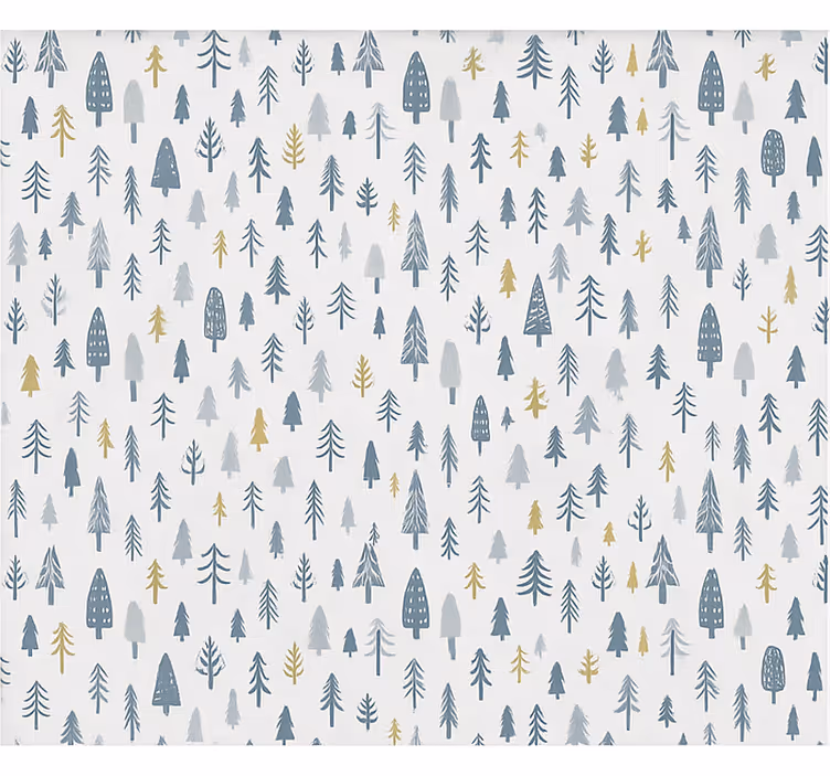Scandinavian roller blind nordic winter forest view - TenStickers