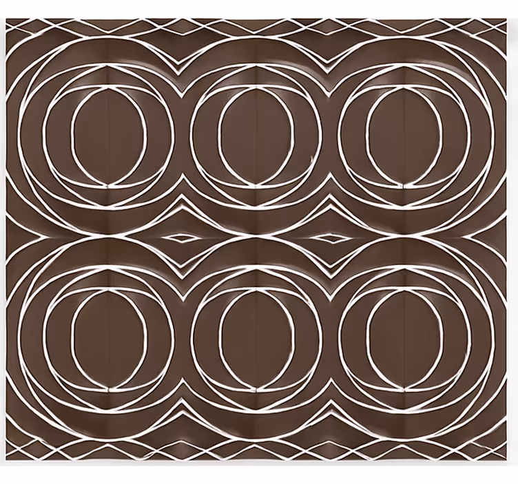 Scandinavian roller blind modern interlocking circles - TenStickers