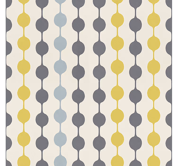 Scandinavian roller blind with hanging colorful circles - TenStickers
