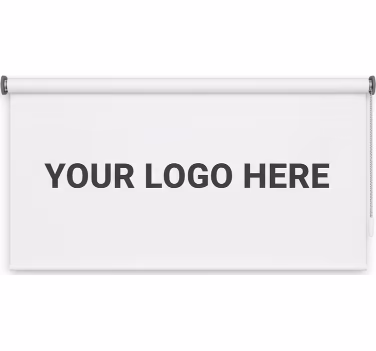 Office roller blind with custom business logo - TenStickers