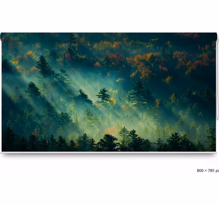 Tree roller blind the mysterious forest - TenStickers
