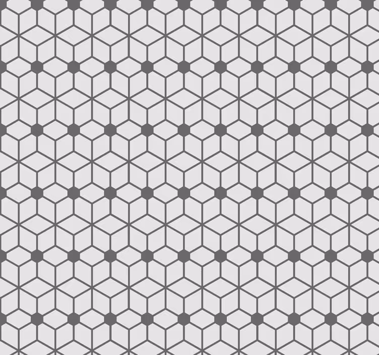Bathroom roller blind with hexagonal tile design - TenStickers
