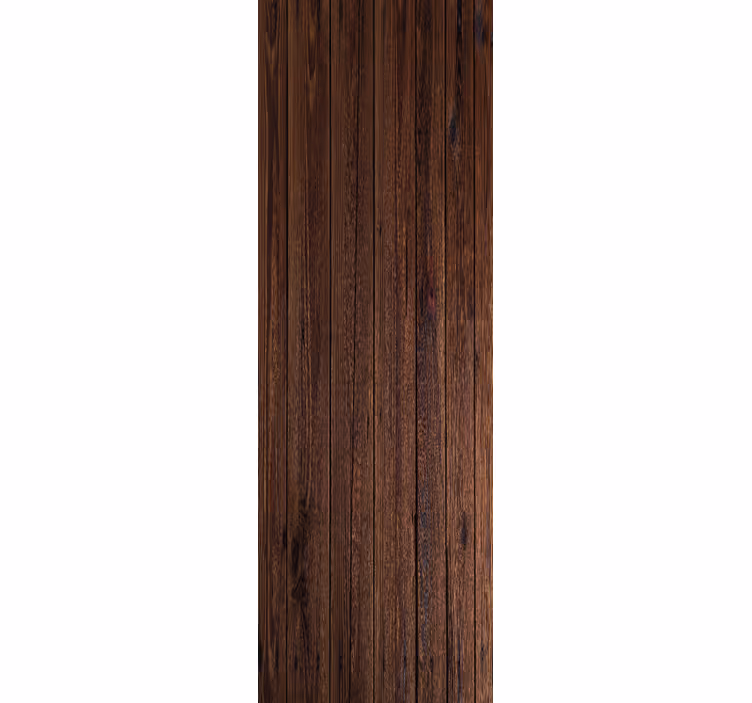 Home office roller blind dark brown rustic wood - TenStickers