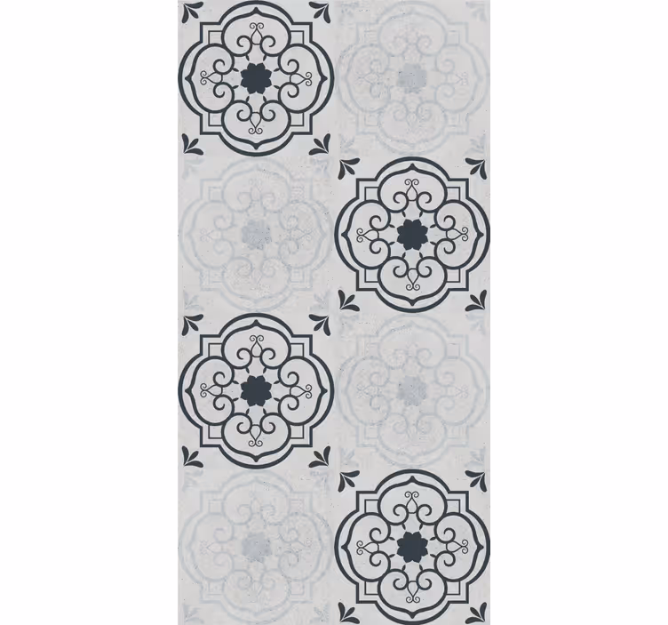 Kitchen roller blind in elegant grey tiles - TenStickers