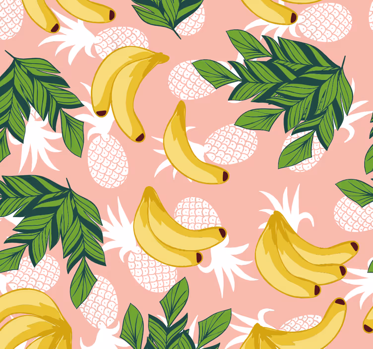 Tropical fruit foliage kitchen roller blind - TenStickers