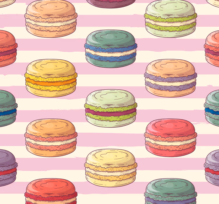 Kitchen roller blind colorful macarons design - TenStickers