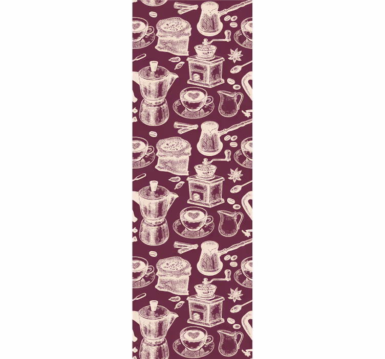 Kitchen roller blind coffee pattern design - TenStickers