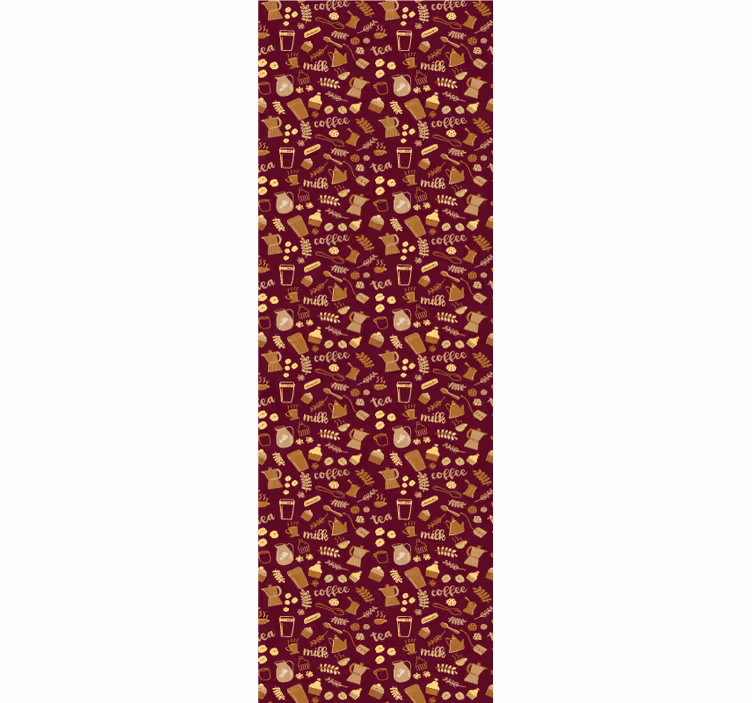 Kitchen roller blind with beverage motif pattern - TenStickers