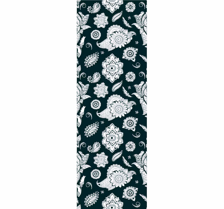 Kitchen roller blind floral tile design - TenStickers