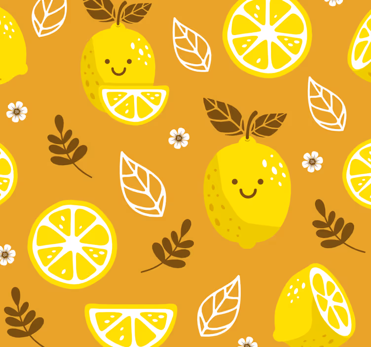 Kitchen roller blind with joyful citrus design - TenStickers