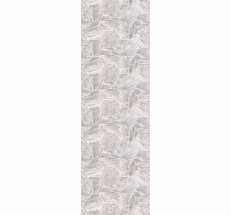 Kitchen roller blind in gold marble hexagonal pattern - TenStickers