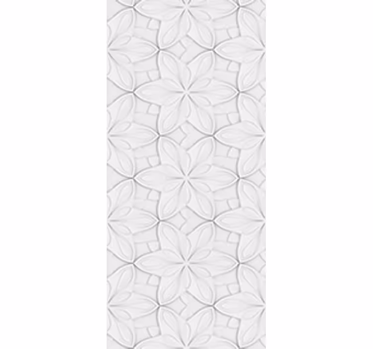 Kitchen roller blind with floral hexagon tiles - TenStickers