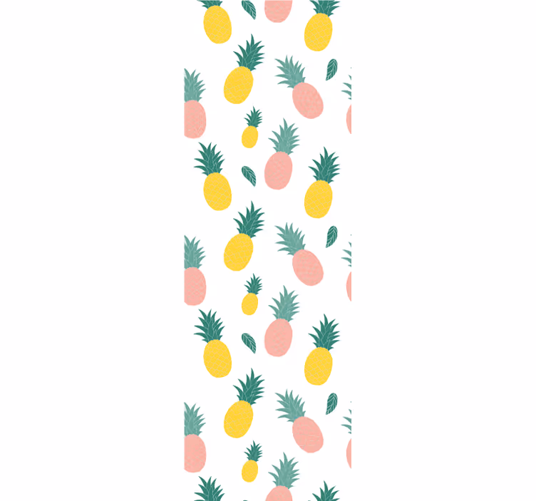 Kitchen roller blind pineapple fruit pattern design - TenStickers
