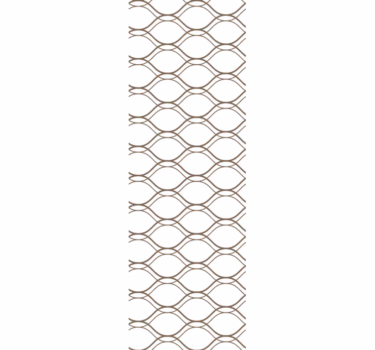 Kitchen roller blind in brown wavy geometric pattern - TenStickers