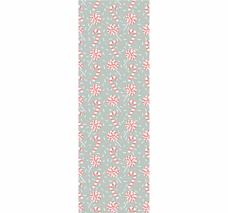 Kitchen roller blind red christmas candy design - TenStickers