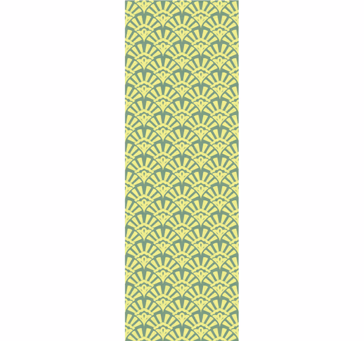 Lemon color 70s pattern kitchen roller blind - TenStickers