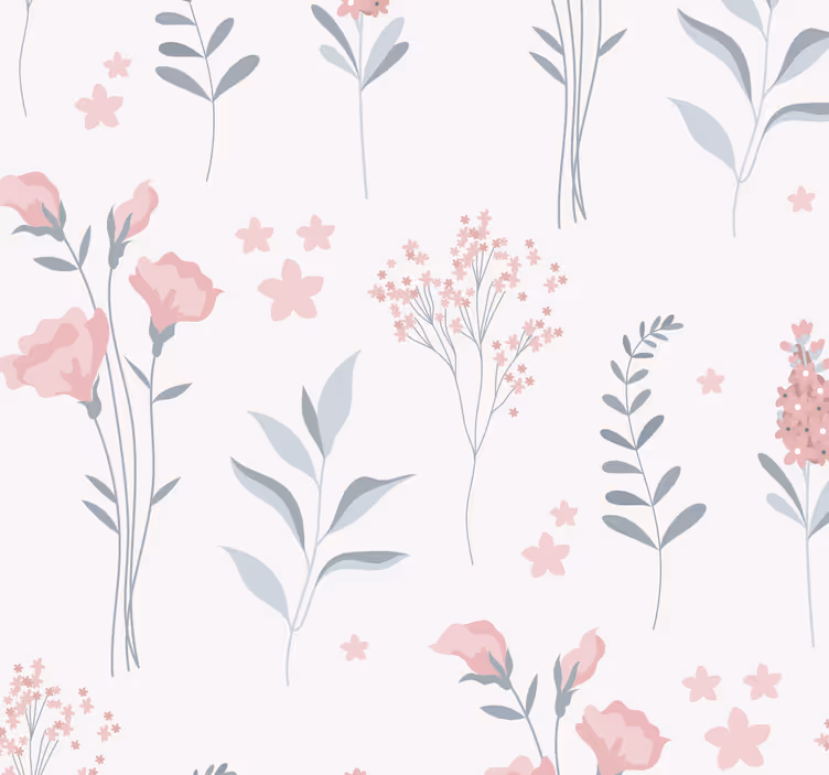 Kitchen roller blind with pink blossom flowers - TenStickers
