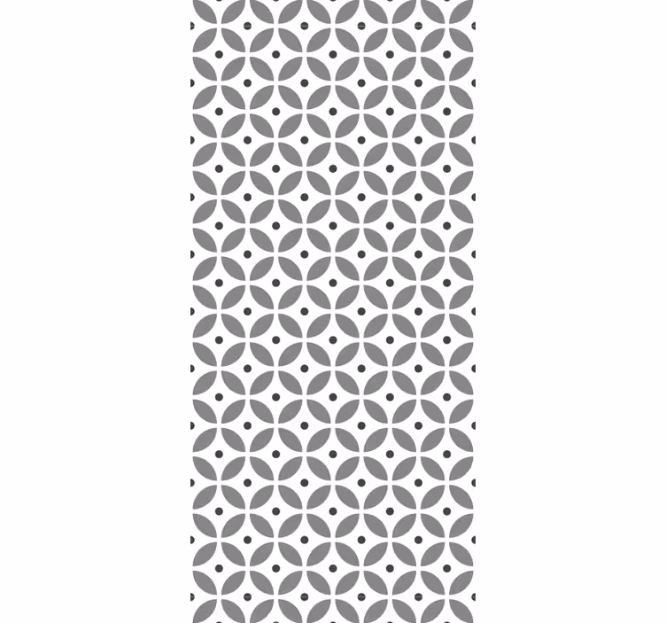 Kitchen roller blind nordic style seamless circles - TenStickers