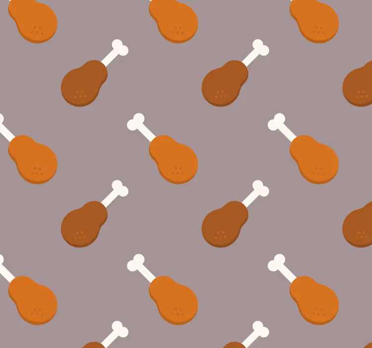 Kitchen roller blind chicken leg design - TenStickers