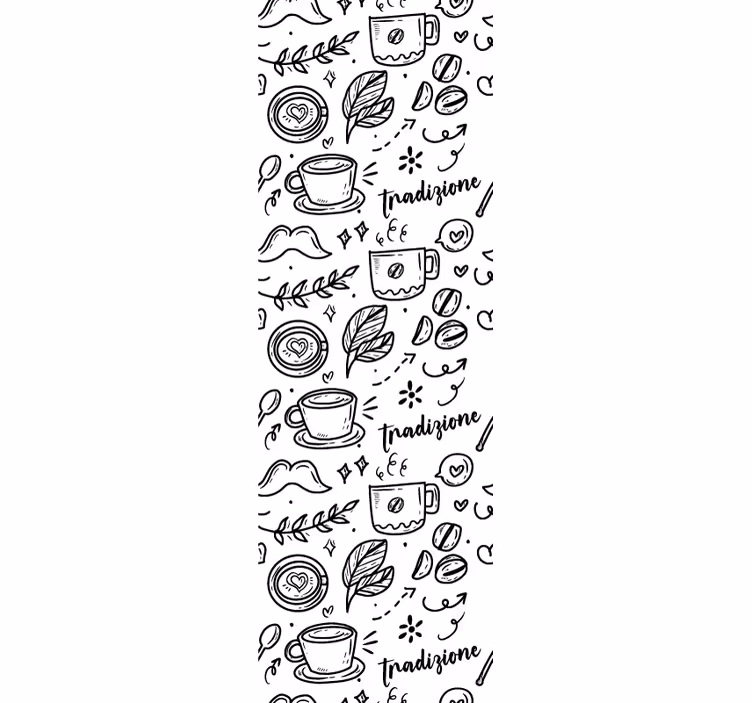 Kitchen roller blind italian coffee tradition - TenStickers