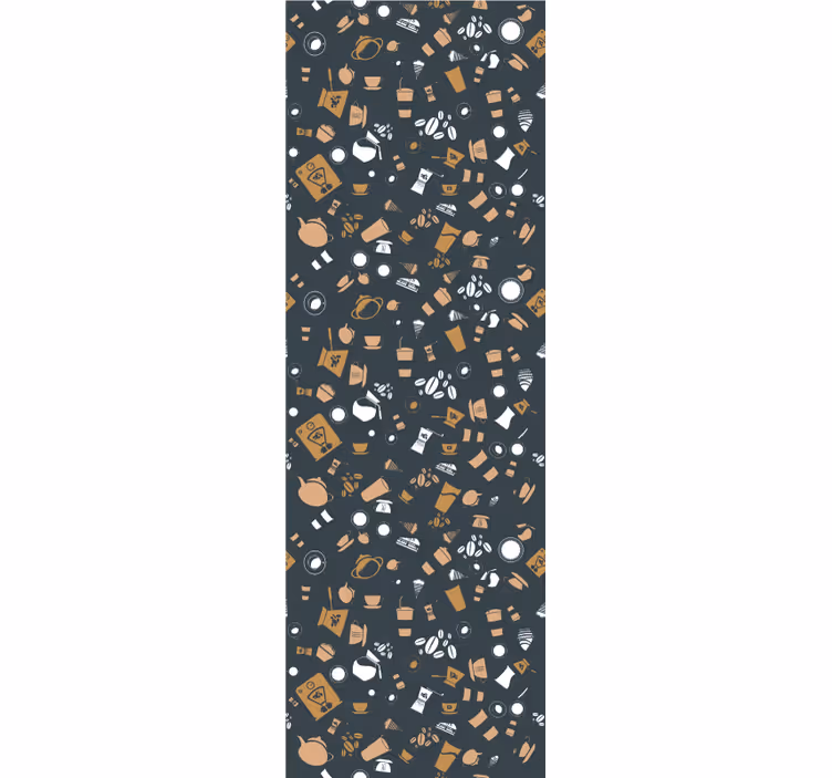 Kitchen roller blind with coffee seamless pattern - TenStickers