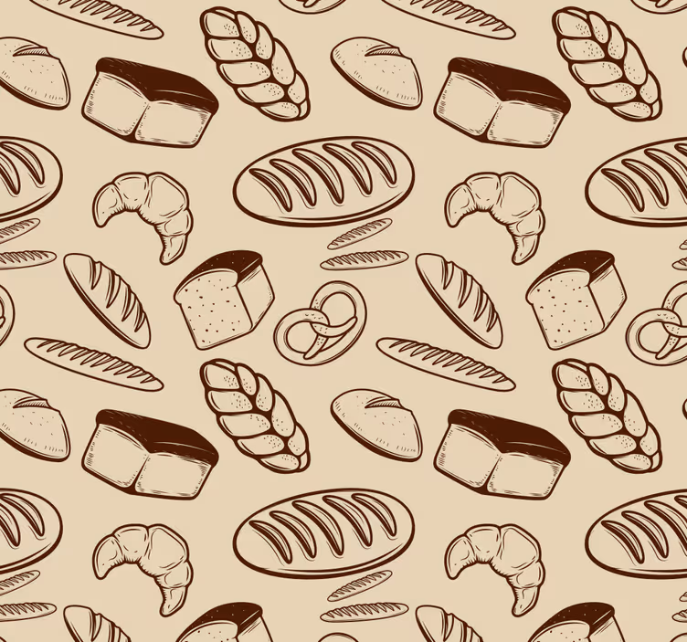 Kitchen roller blind bakery pattern seamless - TenStickers