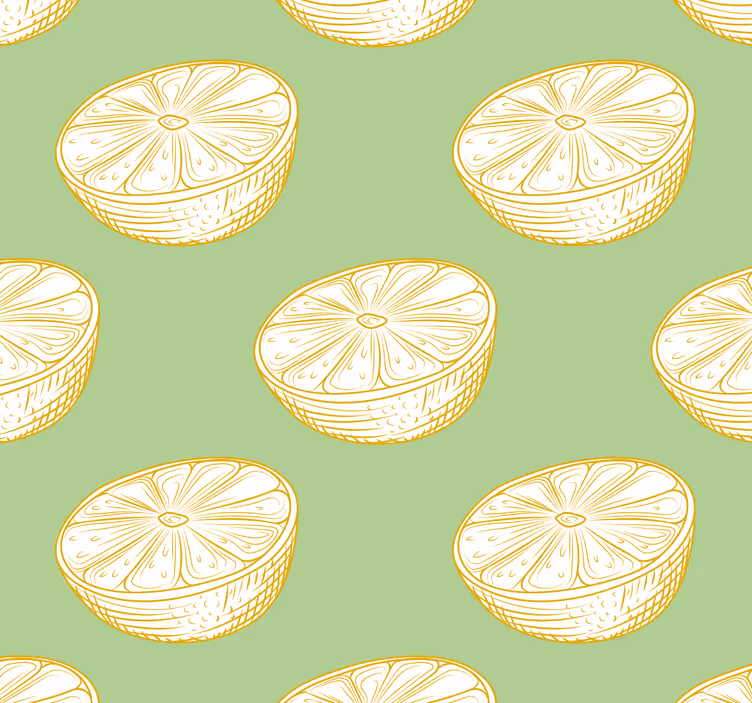 Kitchen roller blind hand drawn lemon design - TenStickers