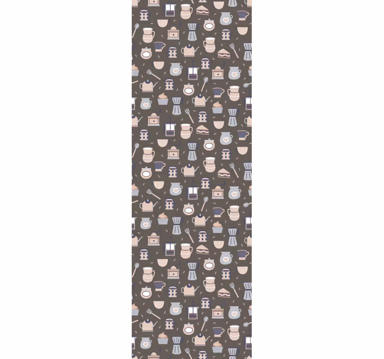 Kitchen roller blind seamless coffee pattern design - TenStickers