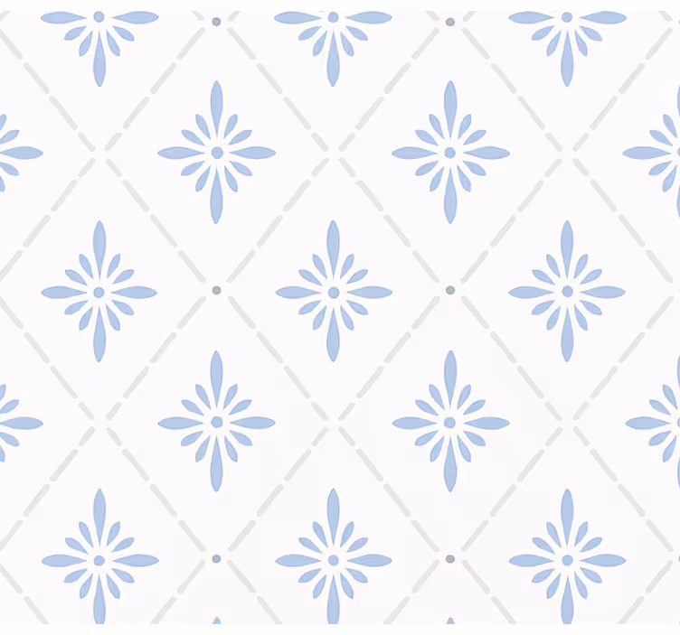 Kitchen roller blind in blue diamond pattern - TenStickers
