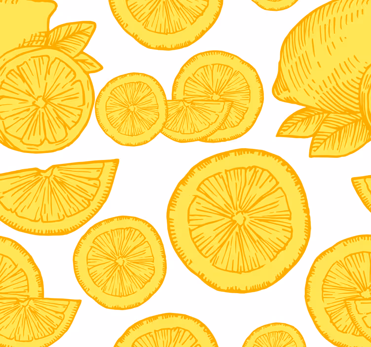 Kitchen roller blind orange and lemon design - TenStickers