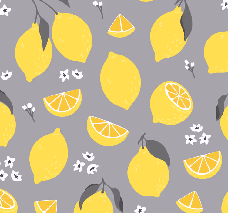 Kitchen roller blind tropical lemon - TenStickers