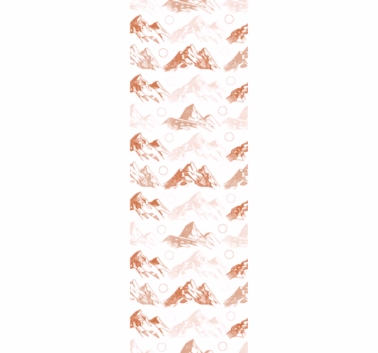 Dining room roller blind with terracotta mountains design - TenStickers
