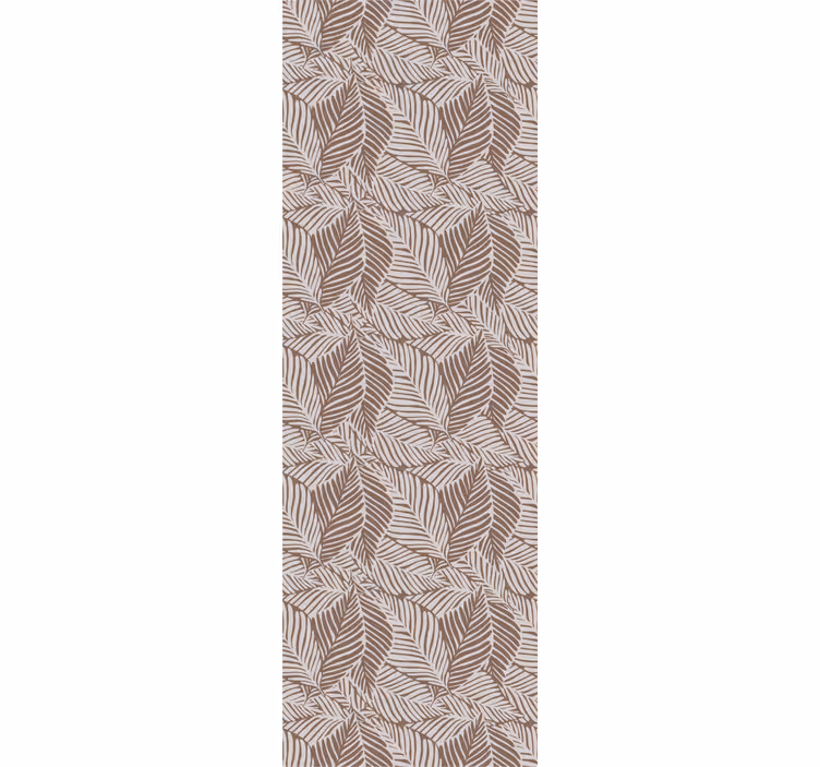 Dining room roller blind terracotta leaves - TenStickers
